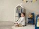 Будиночок-вішалка для одягу з колесами Busy Wood Білий 50х50х112 см - зображення 3