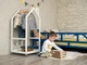 Будиночок-вішалка для одягу з колесами Busy Wood Чорний 50х50х112 см - зображення 10