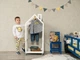 Будиночок-вішалка для одягу з колесами Busy Wood Чорний 50х50х112 см - зображення 11