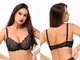 Бюстгальтер на кісточках Push-up KALYNA 5172 чорний 90B - изображение 1