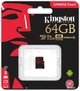 Карта памяти Kingston microSDXC 64GB Canvas React Class 10 UHS-I U3 V30 (SDCR/64GBSP) - изображение 3