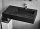 Умивальник підвісний Luxor Mono 80 L Black - зображення 8