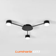 Люстра RAY SLIM 3xGX53 BLACK черная Luminaria (потолочный светильник под 3 сменные LED лампы GX53) Ø670x55мм - изображение 1