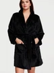 Халат Victoria's Secret флісовий чорний плюшевий Short Cozy Robe XS/S - зображення 3