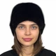 Шапка норкова Хутряний Стиль Коса 54-60 Темно-коричневий (067/G) - зображення 2
