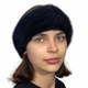Жіноча норкова пов'язка на голову Хутряний стиль Синій ірис One size (1003/C) - зображення 1