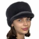 Кепка женская из меха цельной норки Меховой Стиль Норма 54/60 Темный ирис (086/A) - изображение 1