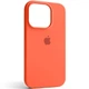 Чехол Fiji Silicone Case для Apple iPhone 14 Pro бампер накладка Soft Touch с микрофиброй Apricot - изображение 1