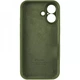 Чехол Fiji Silicone Case Full Camera для Apple iPhone 16 бампер накладка с защитой камеры Forest Green - изображение 3