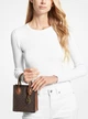 Женская сумка кроссбоди через плечо MICHAEL MICHAEL KORS Mercer Extra-Small Logo and Leather Crossbody Bag BROWN 35T1GM9C0I (20534) - изображение 3
