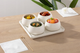 Набір для закусок Secret de Gourmet Nora Білий 4 мисочки + піднос 21 x 21 см (3560233503435) - зображення 5