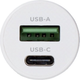 Ładowarka samochodowa Standart USB-A + USB-C 20 W White (GT-ZJ21 White) - obraz 2