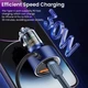 Автомобильное зарядное устройство Toocki 60W USB + Type C + встроенный кабель Type C быстрая зарядка ( TQ-CC26A Blue ) - изображение 8