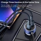 Автомобильное зарядное устройство Toocki 60W USB + Type C + встроенный кабель Type C быстрая зарядка ( TQ-CC26A Blue ) - изображение 9