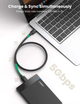 Кабель UGREEN US130 USB 3.0 A Male to Micro USB 3.0 Male Cable 2m (Black)(UGR-10843) - изображение 2
