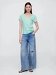 Футболка бавовняна жіноча GAP 425449780 XL Зелена (1159843334) - зображення 3
