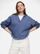 Худи утепленное на флисе оверсайз женское GAP 551396242 XS Синее (1159843414) - изображение 1