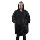 Плед толстовка Huggle Hoodie с капюшоном, черный - изображение 2