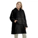 Плед толстовка Huggle Hoodie с капюшоном, черный - изображение 7