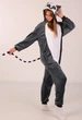 Женская кигуруми пижама взрослая и подростковая Kigurumi Лемур Серый L 165-175 см. (1055) - изображение 1