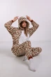 Женская кигуруми пижама взрослая и подростковая Kigurumi Леопард Коричневый M 155-165 см. (1039) - изображение 3