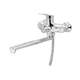 Смеситель для ванны Plamix Lucas-006 EURO SET Chrome (с шлангом, лейкой и кронштейном) (PM0710) - изображение 5