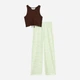 Подростковый летний комплект (топ + штаны) для девочки H&M 1159584001c35 152 см Комбинированный (KC1000000054831) - изображение 3