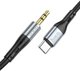 Аудиокабель Hoco UPA22 Type-C silicone digital audio conversion cable Black (6931474769497) - изображение 1