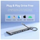 Док-станція USB3.1 Type-C --> HDMI/VGA/USB3.0x3/RJ45/SD/TF/TRRS 3.5mm/PD 100W Vention 11in1 - зображення 2