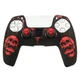 Защитный силиконовый чехол Scull (Black/Red) для геймпада Sony DualSense PS5 + накладки на стики - изображение 1