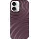 Чохол TPU MonoWave хвиляста текстура для Apple iPhone 16 матовий фініш Brown - зображення 1