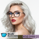 Женские очки для зрения с компьютерными линзами Blue Blocker – квадратная форма с плавными углами. Код 2988 С1 +4.0 - изображение 1