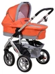 Коляска 2 в 1 люлька и прогулка (трёхколесная) Quatro Quatro 3 orange (оранжевый) 621197 - изображение 1