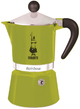 Гейзерна кавоварка Bialetti Rainbow 3tz Зелена 130 мл (8006363018500) (955555912225685) - Уцінка - зображення 1
