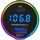 Автомобільний FM-трансмітер ресивер Aspiring Wave 12 48W PD LED/Bluetooth/microSD/QC3.0 Type-C 30W Black (TC-WA12) - зображення 7
