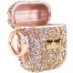 TPU чохол Bling World Rock Diamond для навушників AirPods 1/2 Розовый - зображення 4