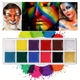 Набор красок для грима 12 цветов Mecolor с палитрой и кисточками - изображение 8