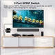 3x1 switch SPDIF / TosLink splitter optical digital Цифровий 3-х портовий перемикач комутатор оптичного аудіо звуку свіч 3 на 1 порт s/pdif ( ADSW0301M1 ) - зображення 6