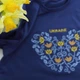 Футболка жіноча з вишитим серцем та надписом Ukraine 46 синій DJ3-SyniyUA9-46 Ladan - зображення 3