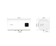 Водонагреватель Mixxus EWH-14100 CUBE WET(Н) 100 л, 2,0 кВт, "мокрый" ТЭН, горизонтальный, квадратный, белый (WH0616) - изображение 2