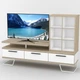 Тумба под телевизор ТВ-418 Дуб Сонома+Белый 182х44х125 Тиса мебель - изображение 1