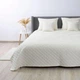 Покрывало на кровать VELOUR King Size 260х240 см Ромб круглый однотонный Молочный - изображение 1