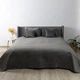 Покрывало на кровать VELOUR полуторное 210х150 см Ромб круглый однотонный Серый - изображение 2