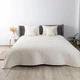 Покрывало на кровать VELOUR King Size 260х240 см Ромб круглый однотонный Молочный - изображение 2