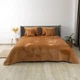 Покрывало на кровать VELOUR двуспальное 240х180 см Ромб круглый однотонный Кофейный - изображение 2