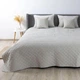 Покрывало на кровать VELOUR King Size 260х240 см Ромб круглый однотонный Светло-серый - изображение 1