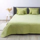 Покрывало на кровать VELOUR King Size 260х240 см Ромб круглый однотонный Салатовый - изображение 1