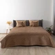 Покрывало на кровать VELOUR King Size 260х240 см Ромб круглый однотонный Капучино - изображение 2