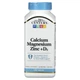 Кальцій магній цинк та витамин Д3 21st Century (Calcium Magnesium Zinc+D3) 90 таблеток 250 шт - зображення 1
