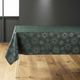 Скатертина Douceur d'intérieur Pampille з золотим візерунком темно-зелена 150 x 240 см (3574387231700) - зображення 1